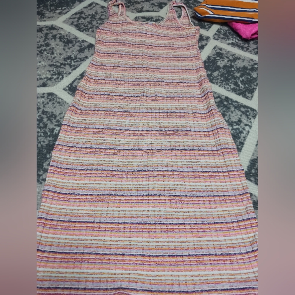 Forever 21 Multicolor Striped Maxi Dress